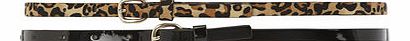 Womens Pack of 2 Belts- Leopard DP11118071