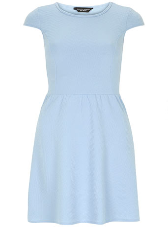 Dorothy Perkins Womens Pale blue textured dress- Blue DP56346021