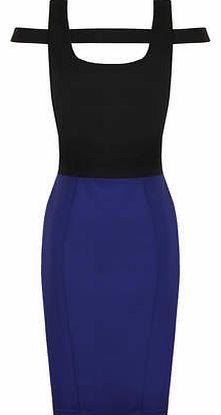 Womens Paper Dolls Black and Blue Bodyncon