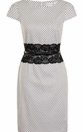 Dorothy Perkins Womens Paper Dolls Black And White Polka Dress-