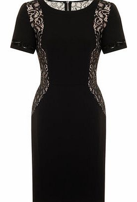 Dorothy Perkins Womens Paper Dolls Black Lace Back Dress- Black
