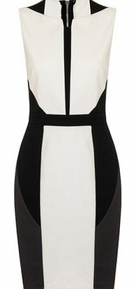 Dorothy Perkins Womens Paper Dolls Colour Block Dress- Black