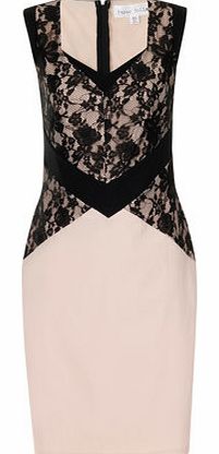 Dorothy Perkins Womens Paper Dolls Cream and Black Lace Top