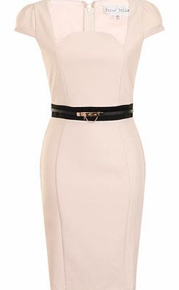 Dorothy Perkins Womens Paper Dolls Cream and black waffle dress-