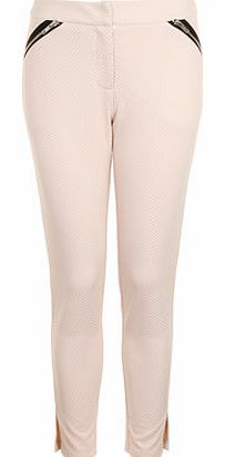 Womens Paper Dolls Cream textured trousers-