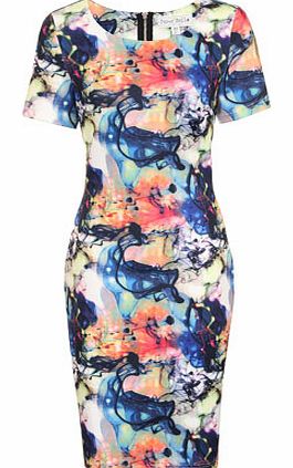 Dorothy Perkins Womens Paper Dolls Multi Colour Bodycon Dress-