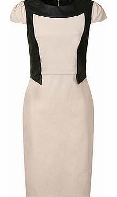 Dorothy Perkins Womens Paper Dolls PU contrast panel dress-