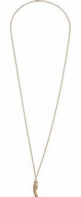Dorothy Perkins Womens Parrot Charm Long Necklace- Gold DP49814253