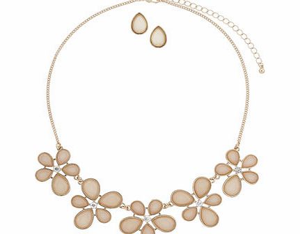 Dorothy Perkins Womens Peach Flower Jewellery Set- Peach