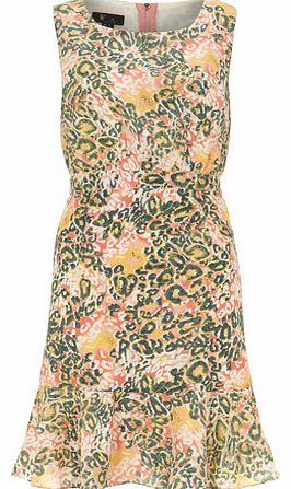 Dorothy Perkins Womens Peach Leopard Print Dress- Pink DP61650171