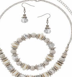 Dorothy Perkins Womens Pearl And Bead Jewellery Set- Clear