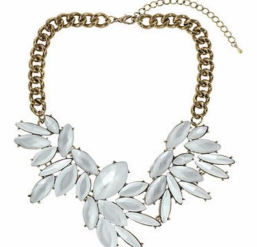 Dorothy Perkins Womens Petal Stone Short Necklace- Gold DP49814557