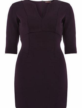 Dorothy Perkins Womens Petals Purple V Neck Bodycon Dress-