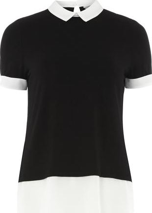 Dorothy Perkins, 1134[^]262015000707642 Womens Petite 2in1 jumper- Black DP79888901
