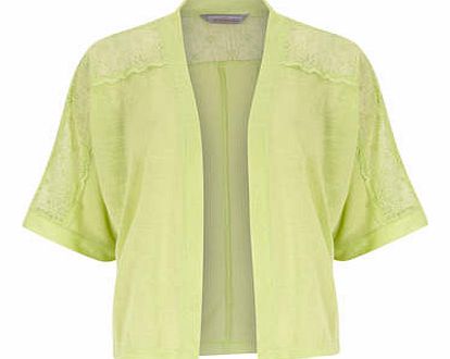 Dorothy Perkins Womens Petite apple lace kimono- Green DP79259634