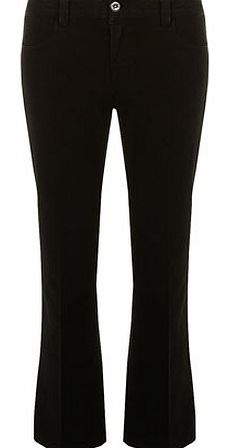 Womens Petite Black Bootcut Jeans- Black
