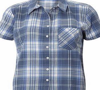Dorothy Perkins Womens Petite Blue Check Boxy Shirt- Blue