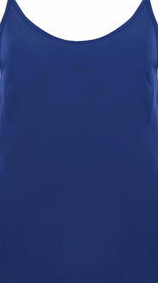 Dorothy Perkins Womens Petite blue longline cami top- Blue