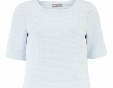 Dorothy Perkins Womens Petite blue quilted top- Pale Blue
