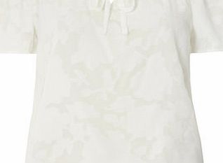 Dorothy Perkins Womens Petite burnout gypsy top- Ivory DP79301282