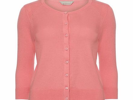 Dorothy Perkins Womens Petite Cotton Pink Cardigan- Pink