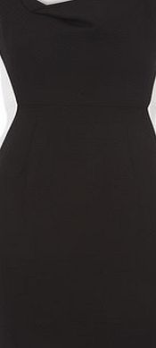 Dorothy Perkins Womens Petite Cowl Neck Pencil Dress- Black