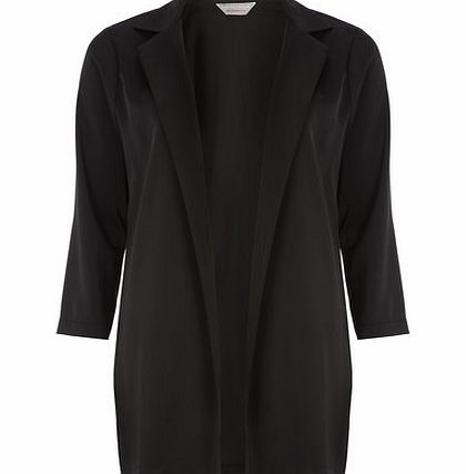 Dorothy Perkins Womens Petite crepe duster jacket- Black