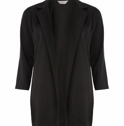 Dorothy Perkins Womens Petite crepe duster jacket- Black