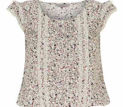 Womens Petite ditsy lace bubble- Multi DP79243992