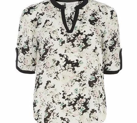 Dorothy Perkins Womens Petite eden shadow roll sleeve- Green