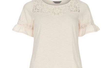 Dorothy Perkins Womens Petite flutter sleeve top- Pink DP79291015