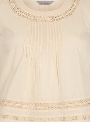 Dorothy Perkins Womens Petite lace swing shell top- Cream