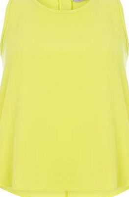 Dorothy Perkins Womens Petite lime split back top- Lime DP79873735