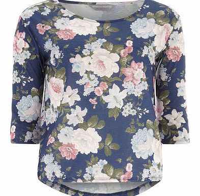 Dorothy Perkins Womens Petite navy dip back top- Blue DP79275623