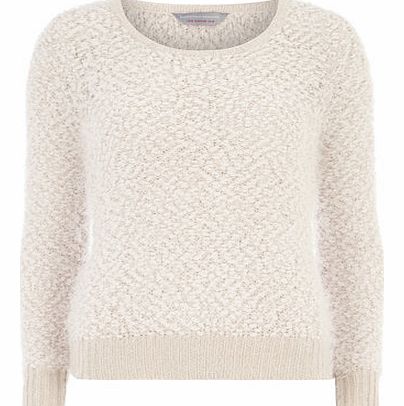 Dorothy Perkins Womens Petite nude pom textured jumper- Nude