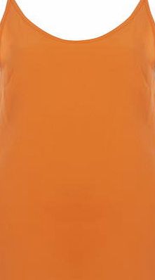 Dorothy Perkins Womens Petite orange split cami top- Orange