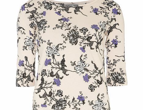 Dorothy Perkins Womens Petite oriental printed tee- Pink