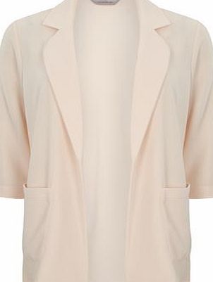 Dorothy Perkins Womens Petite Pink Crepe Jacket- Pink DP79287014