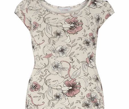 Dorothy Perkins Womens Petite pink floral gem tee- Pink DP79293214