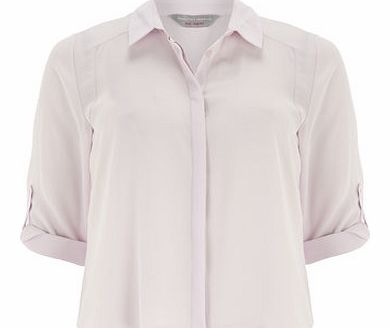 Dorothy Perkins Womens Petite pink roll sleeve shirt- Blush