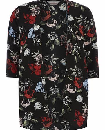 Dorothy Perkins Womens Petite rose long line jacket- Red