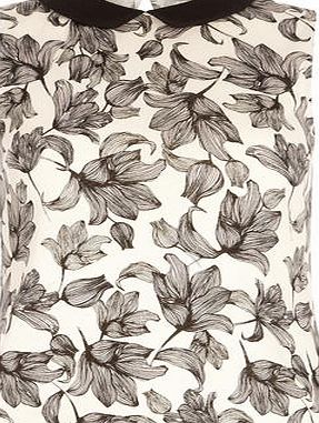 Dorothy Perkins Womens Petite sleeveless collar tee- White