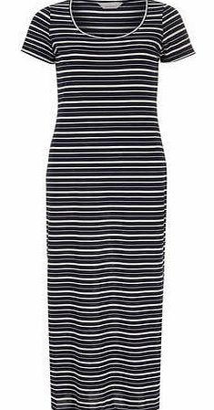 Womens Petite stripe jersey maxi dress-