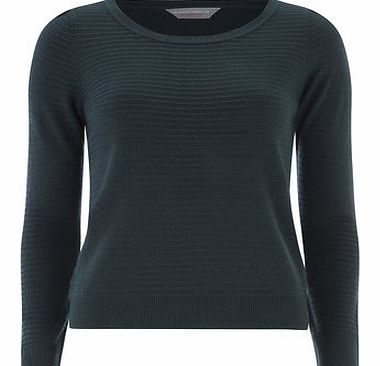 Dorothy Perkins Womens Petite stripe textured jumper- Green