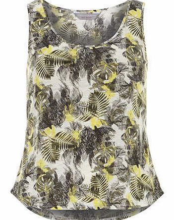 Dorothy Perkins Womens Petite tropical printed vest- Yellow