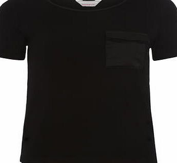 Dorothy Perkins Womens Petite utility pocket tee- Black DP79856801