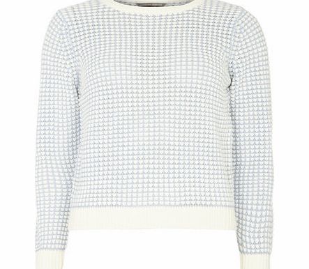 Dorothy Perkins Womens Petite waffle stitch jumper- Blue