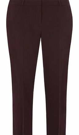 Dorothy Perkins Womens Petite wine straight trousers- Red