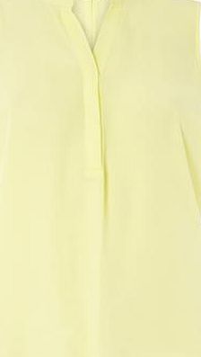 Dorothy Perkins Womens Petite yellow sleeveless shirt- Yellow