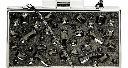 Dorothy Perkins Womens Pewter hard clutch bag- Pewter DP35225862